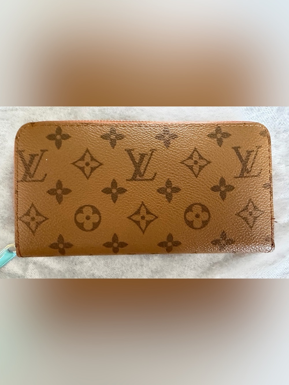 Louis Vuitton Monogram Zip Around Wallet in Peanut Butter